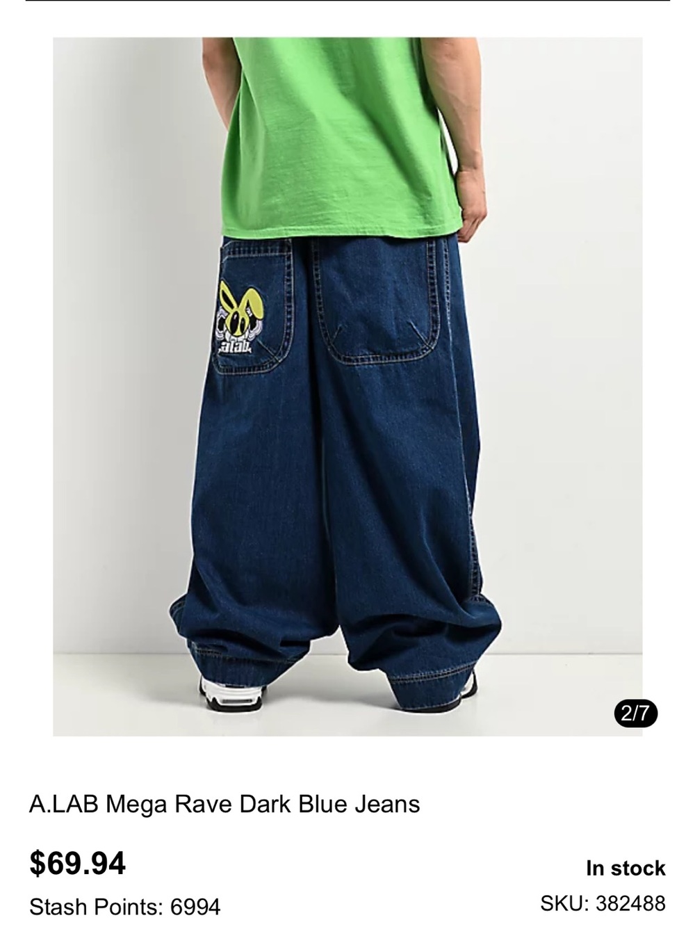 Zumiez Alab Boys Wide Leg Blue Denim Jeans